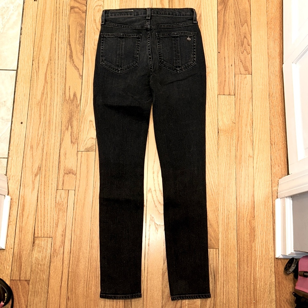 ✨ RAG & BONE ✨ NWT Black Destructed High Rise Ankle Skinny Jeans Size 25 - Picture 6 of 16